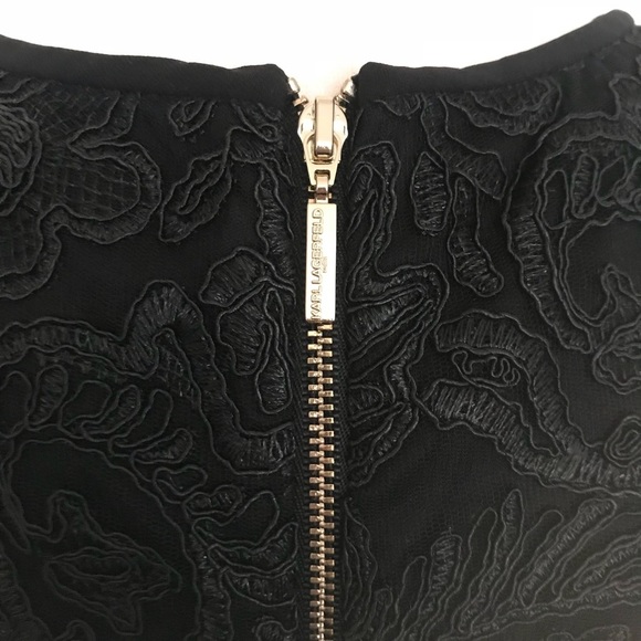 Karl Lagerfeld Paris black lace sheath dress 8 - Picture 5 of 8
